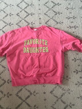Favorite Daughter Pink Crewneck Sweatshirt - Graphic Top